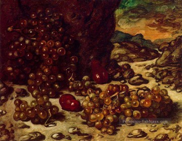  paysage - nature morte avec paysage rocheux 1942 Giorgio de Chirico surréalisme métaphysique